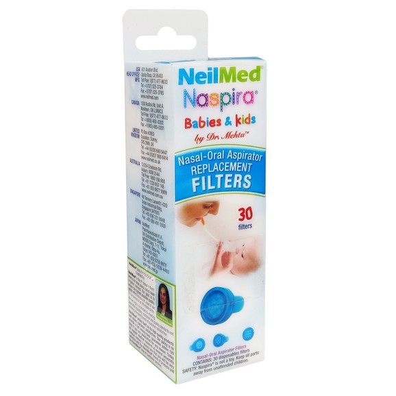 NeilMed Naspira Babies & Kids Nasal, Oral Aspirator Replacement Filters 30 Τεμάχια