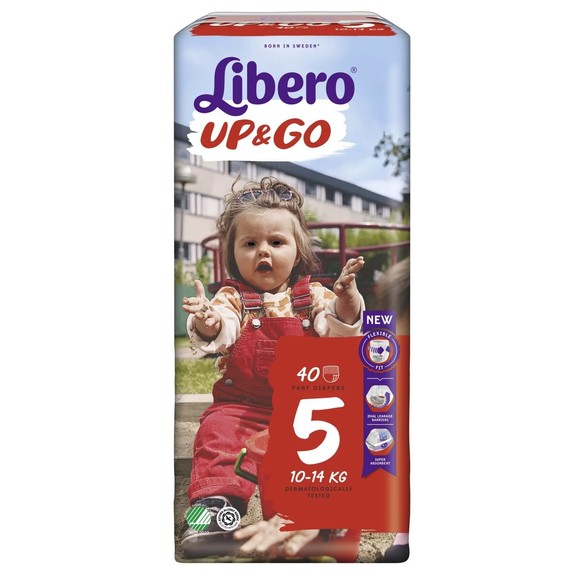 Libero Up&Go No5 (10-14kg) Maxi Plus, 40 πάνες