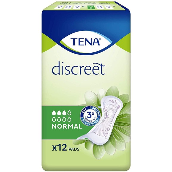 Tena Discreet Normal Σερβιέτα Ακράτειας Μικρής Ροής 12 Τεμάχια
