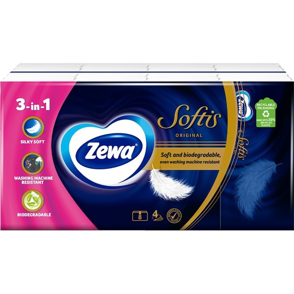 Zewa Softis Original Paper Tissues 72 Τεμάχια (8 x 9 Τεμάχια) Zewa Softis Original Paper Tissues 72 Τεμάχια (8 x 9 Τεμάχια)