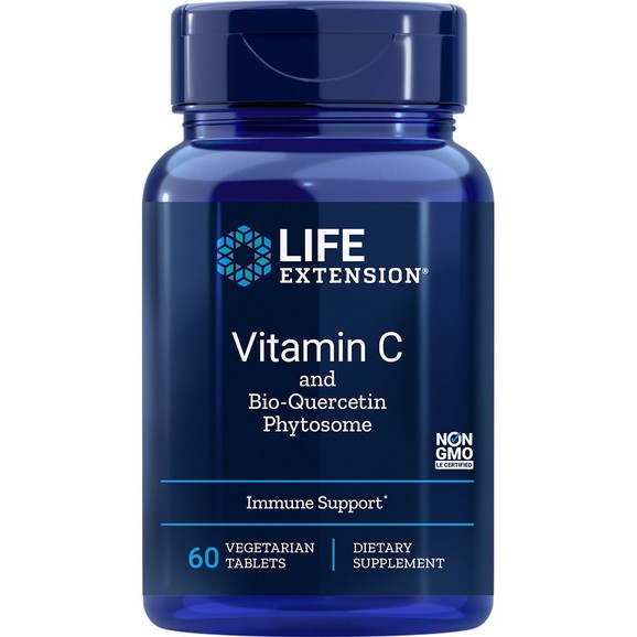 Life Extension Vitamin C And Bio-Quercetin Phytosome 1000mg Συμπλήρωμα Διατροφής Βιταμίνη C με Φυτοσωμιακή Βιο-Κερσετίνη 60caps