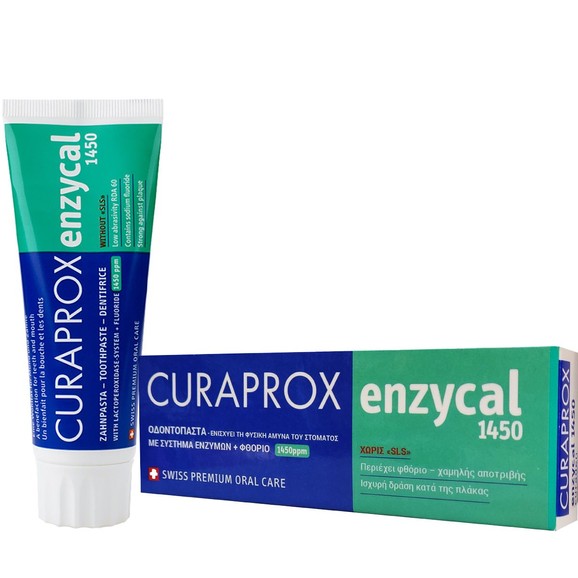 Curaprox Enzycal Toothpaste with 1450ppm, 75ml