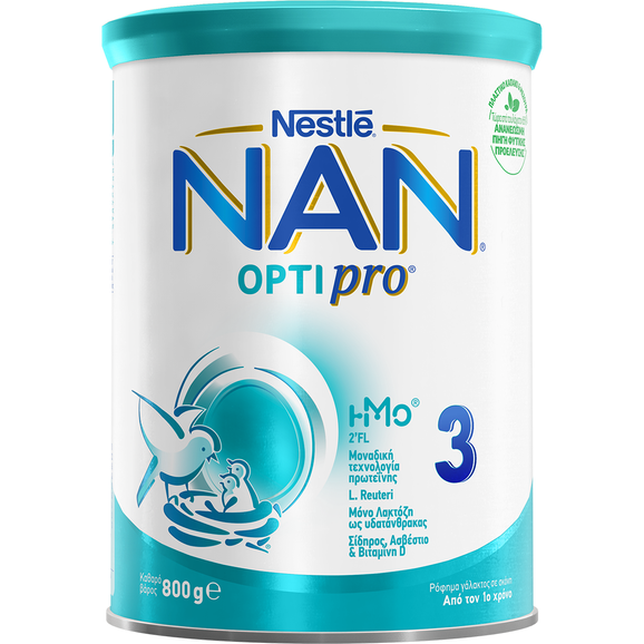 Nestle NAN Optipro 3 Ρόφημα Γάλακτος σε Σκόνη, Κατάλληλο Από τον 1ο Χρόνο 800gr