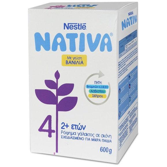 Nestle Nativa 4 Βανίλια 2+, 600g