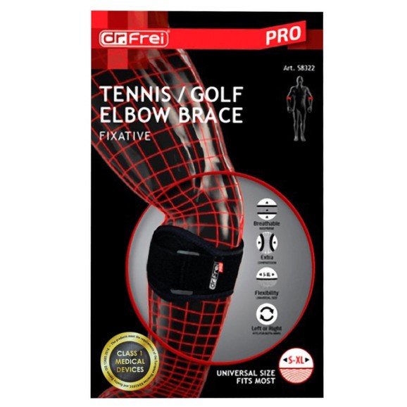 Dr. Frei Tennis / Golf Elbow Brace Fixative Μαύρο One Size 1 Τεμάχιο