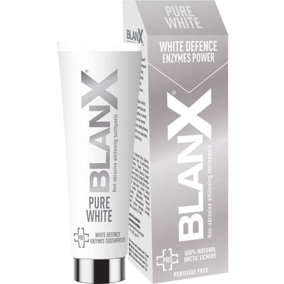 BlanX Pure White Defence Enzymes Toothpaste Οδοντόκρεμα με Λευκαντική & Αντιβακτηριδιακή Δράση 75ml