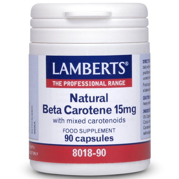 Lamberts Natural Beta Carotene 15mg 90 caps Lamberts Natural Beta Carotene 15mg 90 caps