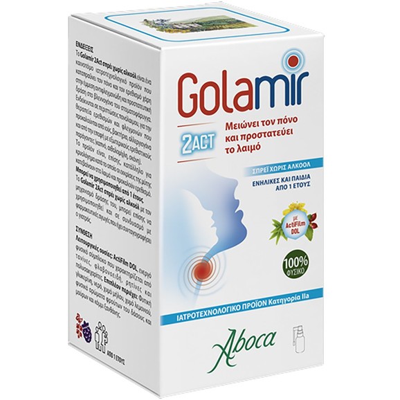 Aboca Golamir 2Act Alcohol Free Throat Spray 30ml