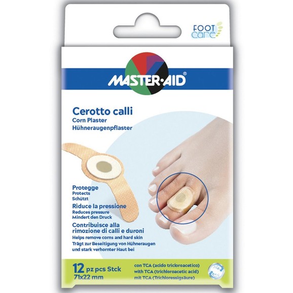 Master Aid Cerotto Calli Corn Plaster 71x22 mm 12 Τεμάχια