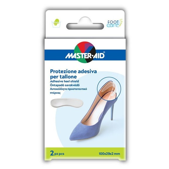 Master Aid Adhesive Heel Shield Αυτοκόλλητο Προστατευτικό Πτέρνας 100x29x2mm One Size 2 Τεμάχια
