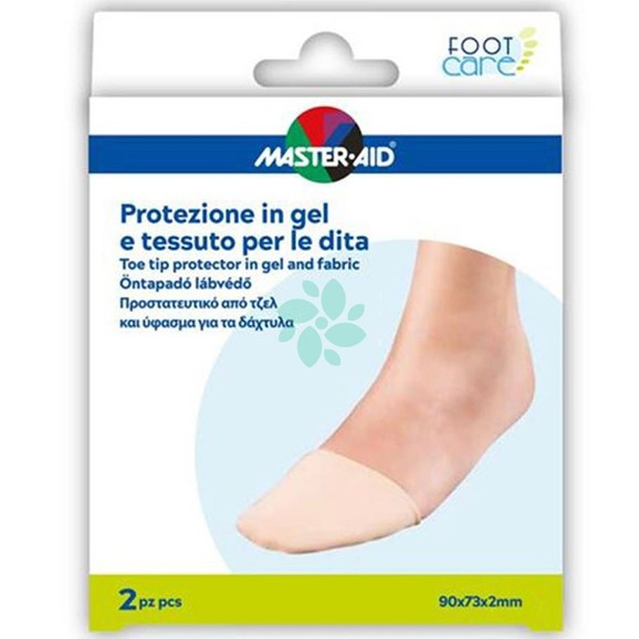Master Aid Toe Tip Protector in Gel & Fabric 90x73x2mm 2 Τεμάχια