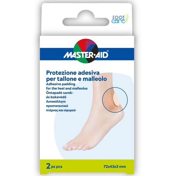 Master Aid Adhesive Padding for the Heel & Malleolous 72x43x3mm 2 Τεμάχια