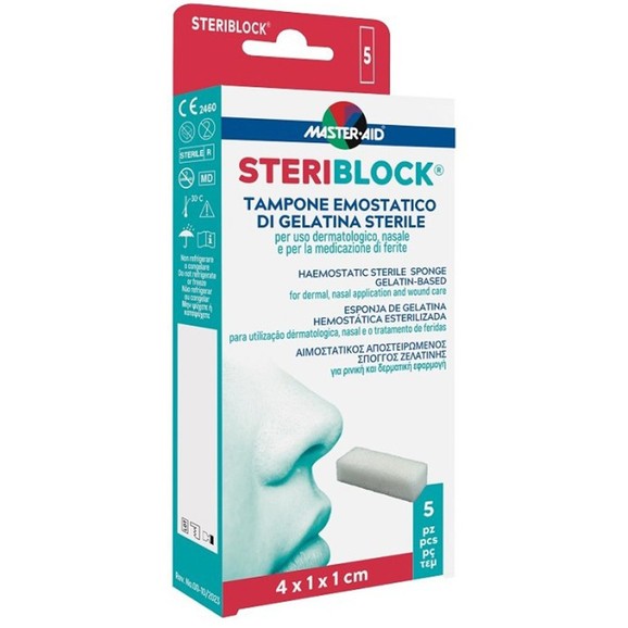 Master Steriblock Gelatin-Based Haemostatic Sterile Sponge 5 Τεμάχια