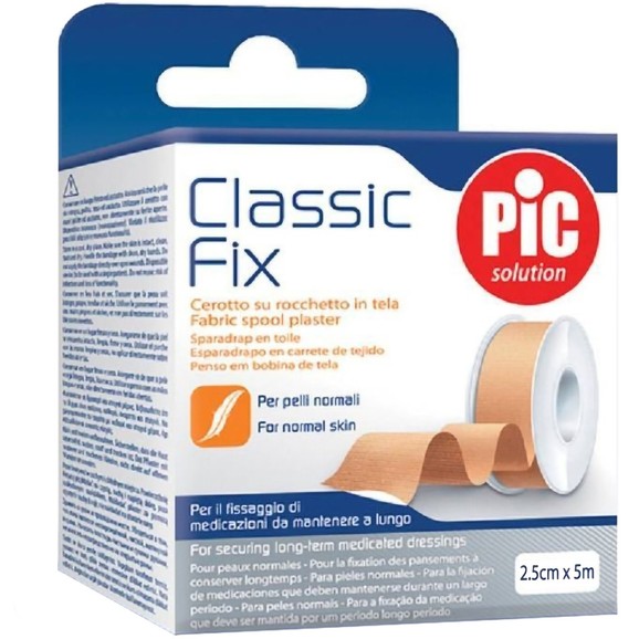 Pic Solution Classic Fix Fabric Spool Plaster 1 Τεμάχιο - 2.5cm x 5m