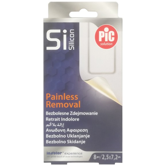 Pic Solution Si Silicon Painless Removal Strips 8 Τεμάχια - 2.5 x 7.2cm