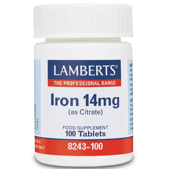Lamberts Iron 14mg (as Citrate) 100 tabs