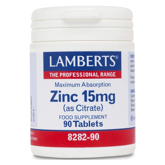 Lamberts Zinc 15mg (as Citrate) 90tabs Lamberts Zinc 15mg (as Citrate) 90tabs
