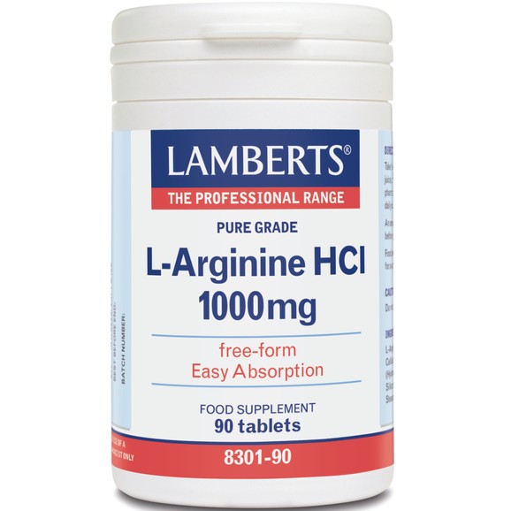 Lamberts L-Arginine HCL 1000mg 90 tabs Lamberts L-Arginine HCL 1000mg 90 tabs