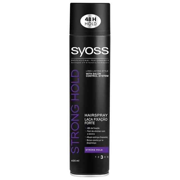 Syoss Hairspray Strong Επαγγελματικό Δυνατό Κράτημα 48ωρης Διάρκειας για Μαλλιά Ανάλαφρα Χωρίς να Βαραίνουν 400ml Syoss Hairspray Strong Επαγγελματικό Δυνατό Κράτημα 48ωρης Διάρκειας για Μαλλιά Ανάλαφρα Χωρίς να Βαραίνουν 400ml