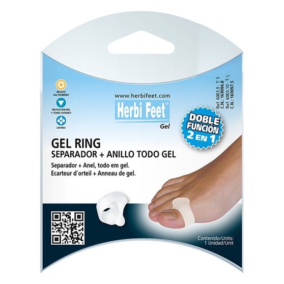 Herbi Feet Gel Ring Toe Spreader & Ring Μπεζ 1 Τεμάχιο - Small