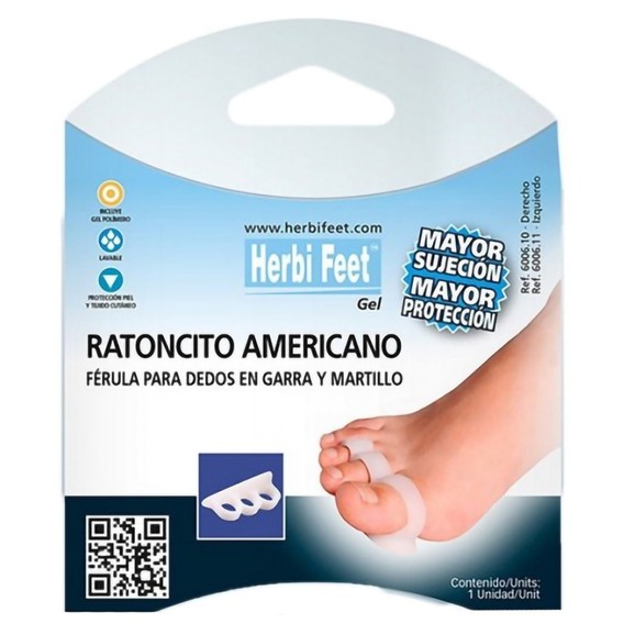 Herbi Feet American Gel Toe Crest Splint for Claw or Hammer Toes One Size Left 1 Τεμάχιο