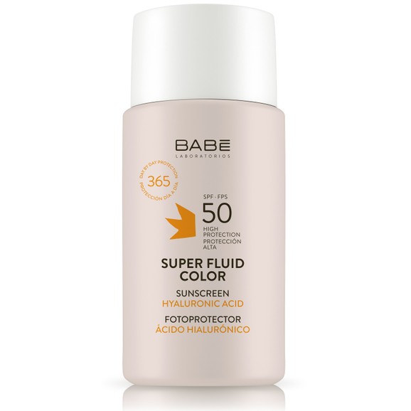 Babe Super Fluid Color Sunscreen with Hyaluronic Acid Spf50, 50ml