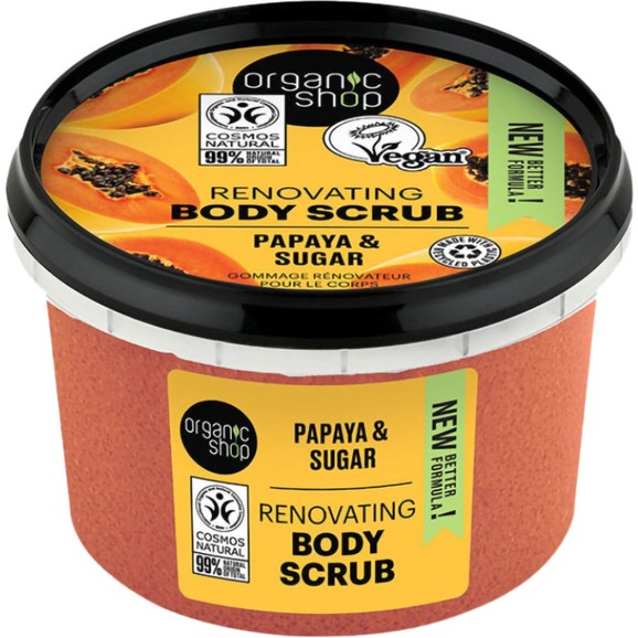 Organic Shop Renovating Body Scrub with Papaya & Sugar 250ml