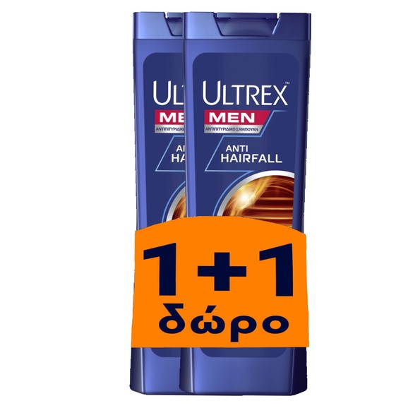 Ultrex Πακέτο Προσφοράς Anti Hairfall Shampoo 2x360ml 1+1 Δώρο