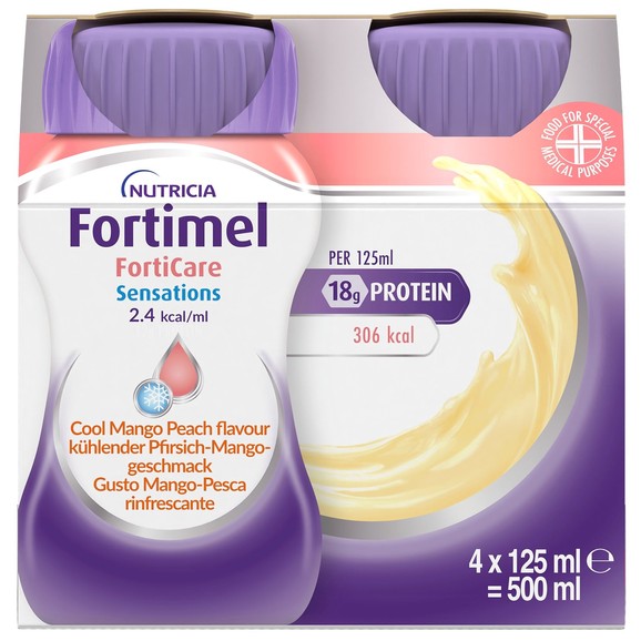 Nutricia Fortimel Forticare Sensations 2,4 kcal/ml Mango/Peach 4x125ml