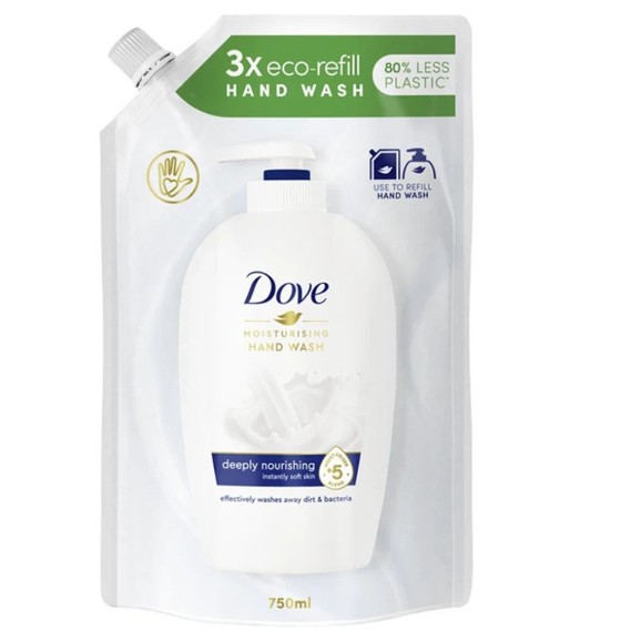 Dove Deeply Nourishing Instantly Soft Skin Moisturising Hand Wash - 750ml Refill