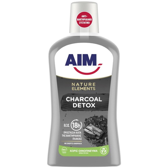 Aim Natural Elements Charcoal Detox Mouthwash 500ml