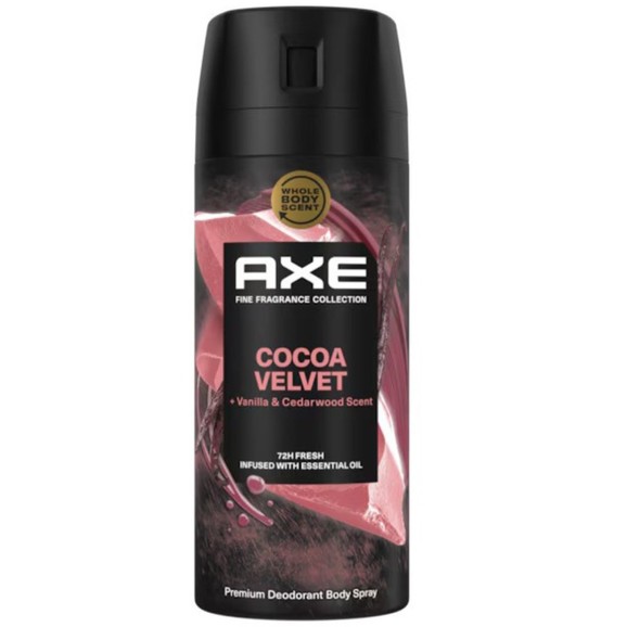 Axe Cocoa Velvet 72h Fresh Premium Deodorant Body Spray 150ml Axe Cocoa Velvet 72h Fresh Premium Deodorant Body Spray 150ml