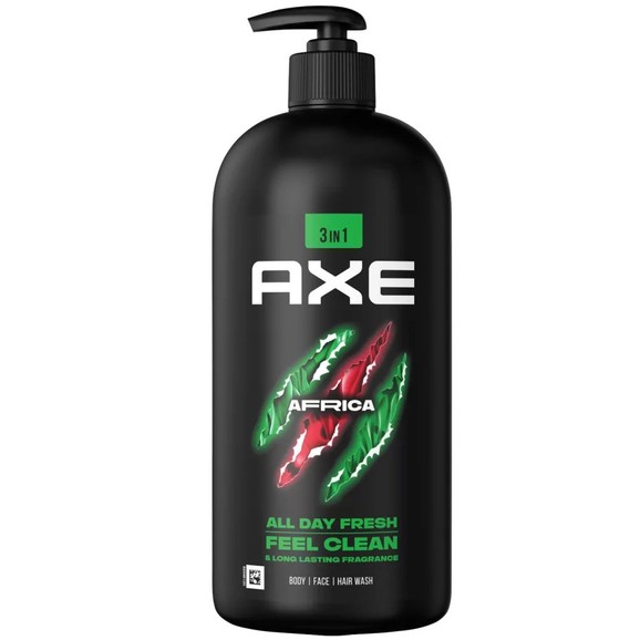 Axe Africa 3 in 1 Body - Face - Hair Wash XXL 900ml