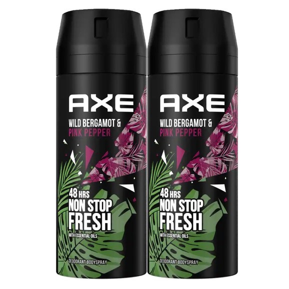 Axe Πακέτο Προσφοράς Wild Bergamot & Pink Pepper Non Stop Fresh 48h Deo Body Spray 2x150ml