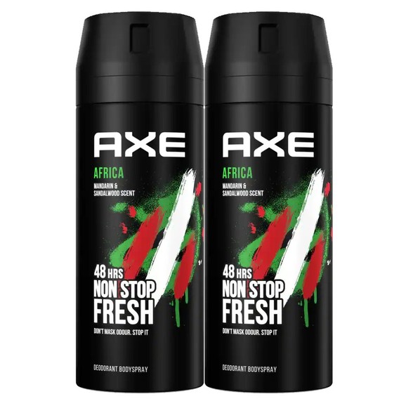 Axe Πακέτο Προσφοράς Africa 48h Non Stop Fresh Body Spray 2x150ml