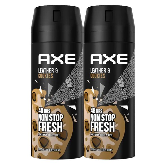 Axe Πακέτο Προσφοράς Leather & Cookies 48h Non Stop Fresh Body Spray 2x150ml