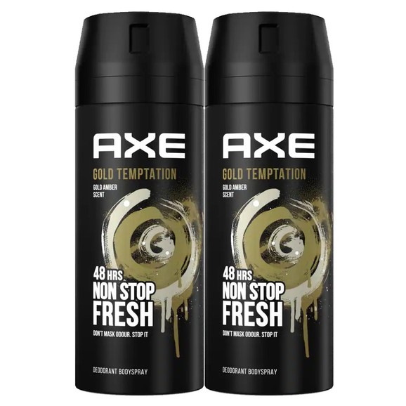 Axe Πακέτο Προσφοράς Gold Temptation 48h Non Stop Fresh Deo Body Spray 2x150ml