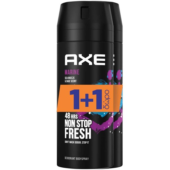 Axe Πακέτο Προσφοράς Marine 48h Non Stop Protection Deodorant Spray 2x150ml