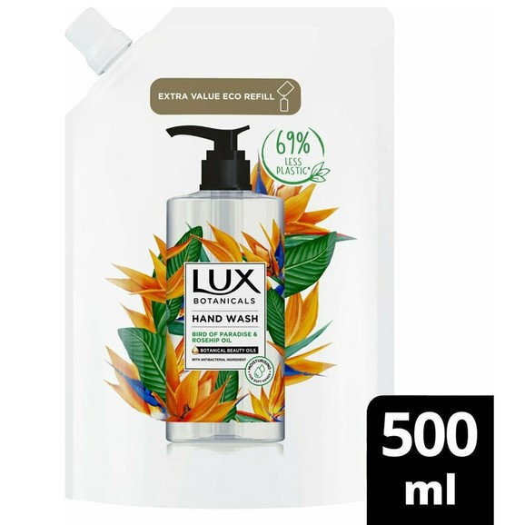 Lux Botanicals Bird of Paradise & Rosehip Oil Hand Wash Refill Promo 500ml Promo -30%