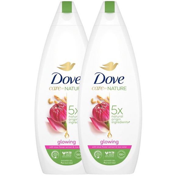 Dove Πακέτο Προσφοράς Care by Nature Glowing Shower Gel 2x600ml