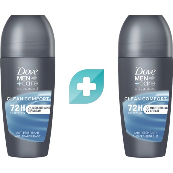 Dove Promo Men +Care Advanced Clean Comfort Roll On 100ml (2x50ml)