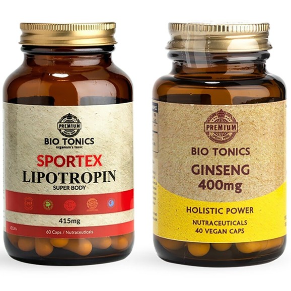 Bio Tonics Πακέτο Προσφοράς Lipotropin 415mg 60 caps & Ginseng 400mg 40veg.caps