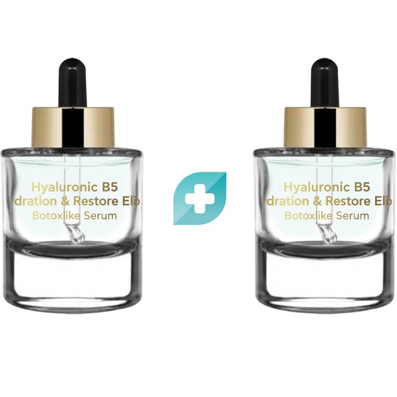 Σετ Inalia Hyaluronic B5 Hydration & Restore Elixir Botoxlike Serum for Face - Neck - Decollete 2x30ml