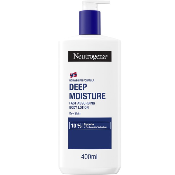 Neutrogena Deep Moisture Instantly Absorbing Body Lotion for Dry Skin 400ml