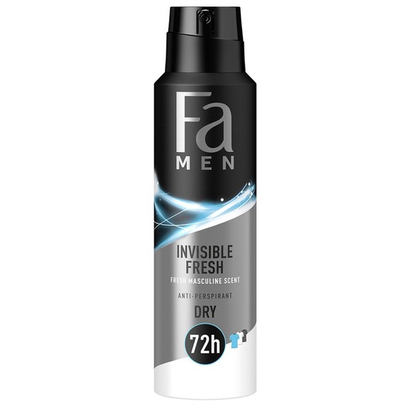 Fa Men Invisible Fresh Anti Persprirant Spray 72h with Fresh Masculine Scent 150ml