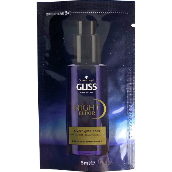 Δείγμα Schwarzkopf Gliss Hair Mask Night Elixir Overnight Repair Επανορθωτική Μάσκα Νυκτός 5ml