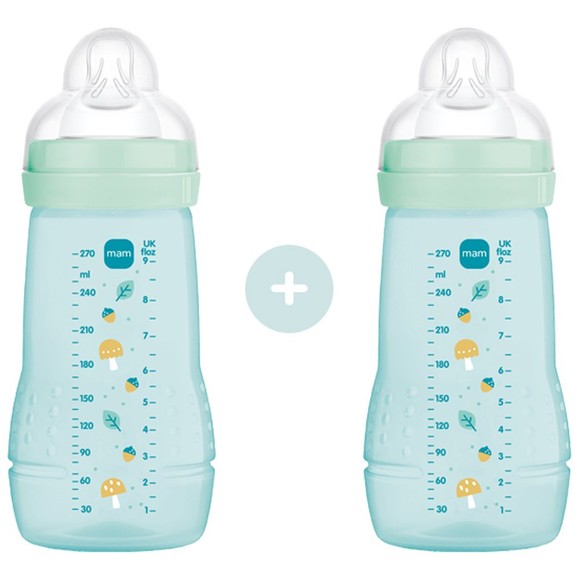 Mam Promo Easy Active Baby Bottle 2m+, Κωδ 363SBc 270ml, 2 Τεμάχια - Μπλε
