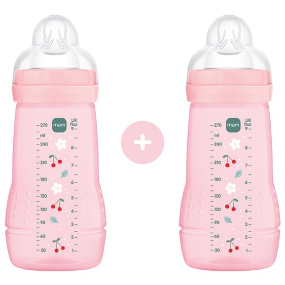 Mam Promo Easy Active Baby Bottle 2m+, Κωδ 363SBc 270ml, 2 Τεμάχια - Ροζ Mam Promo Easy Active Baby Bottle 2m+, Κωδ 363SBc 270ml, 2 Τεμάχια - Ροζ