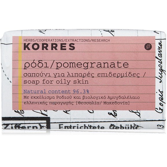 Korres Pomegranate Soap for Oily Skin Ρόδι Σαπούνι για Λιπαρές Επιδερμίδες 125gr Korres Pomegranate Soap for Oily Skin Ρόδι Σαπούνι για Λιπαρές Επιδερμίδες 125gr