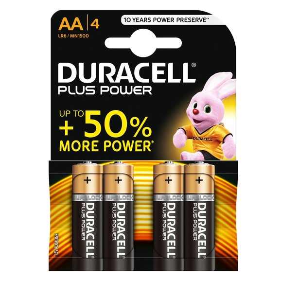 Duracell Plus Power Αλκαλικές Μπαταρίες ΑΑ 4τμχ